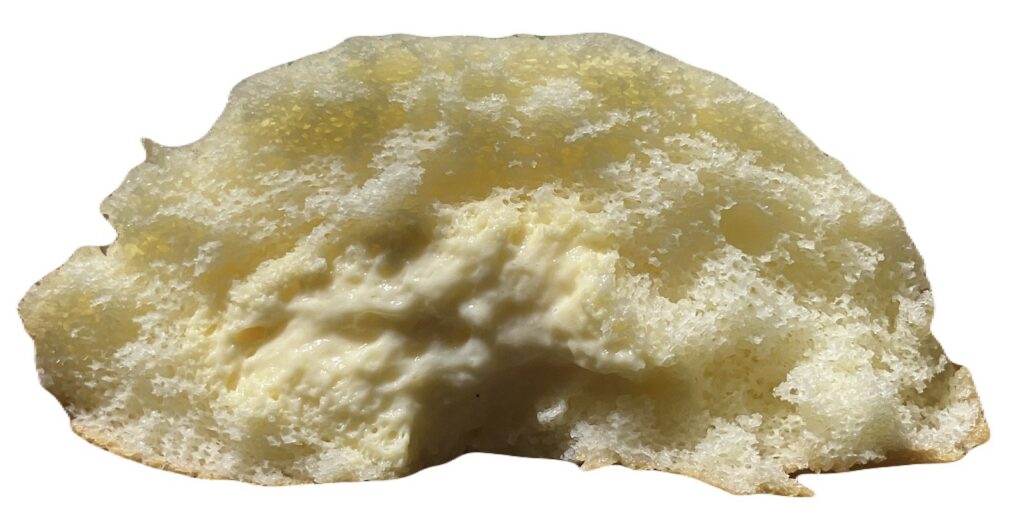 seven-eleven-castella-custard-cream-eating