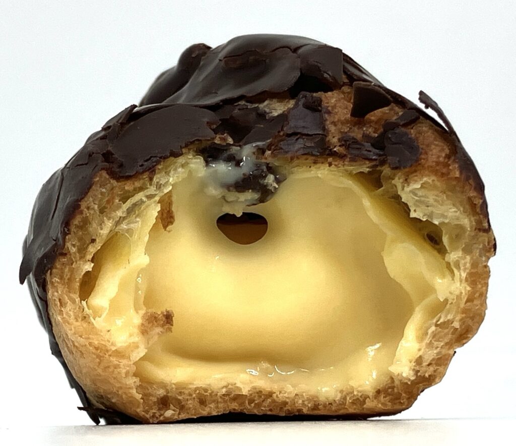 seven-eleven-custard-cream-chocolate-eclair-eating